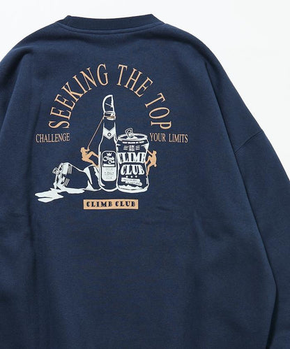 寬鬆版型背部印花圓領衛衣