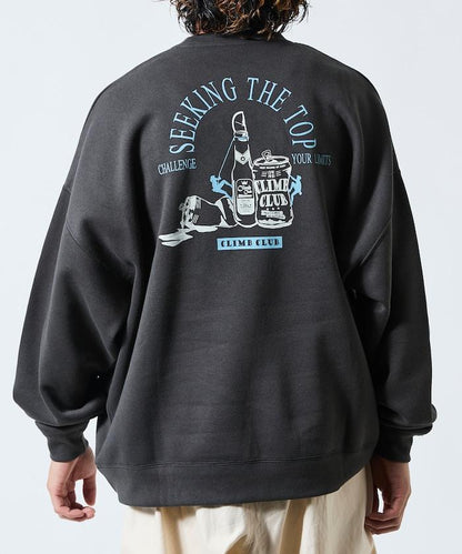 寬鬆版型背部印花圓領衛衣