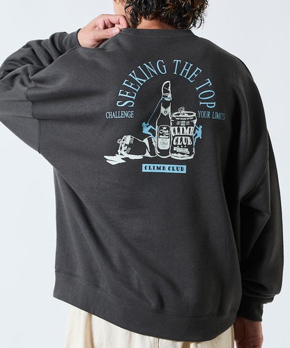 寬鬆版型背部印花圓領衛衣