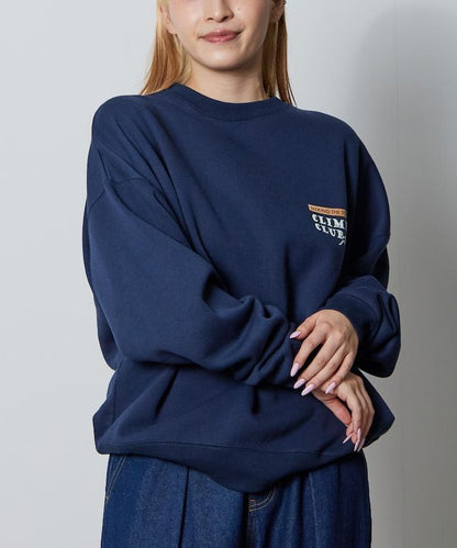 寬鬆版型背部印花圓領衛衣