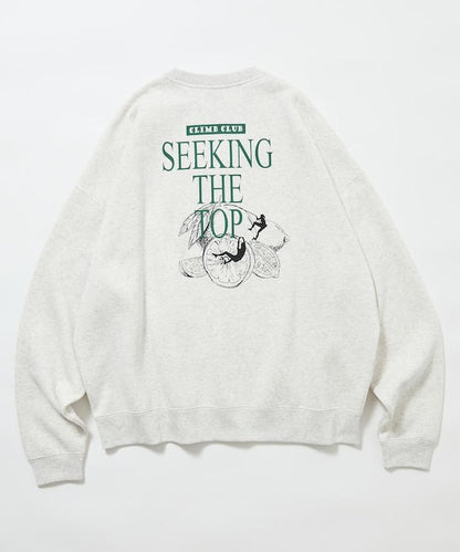 寬鬆版型背部印花圓領衛衣