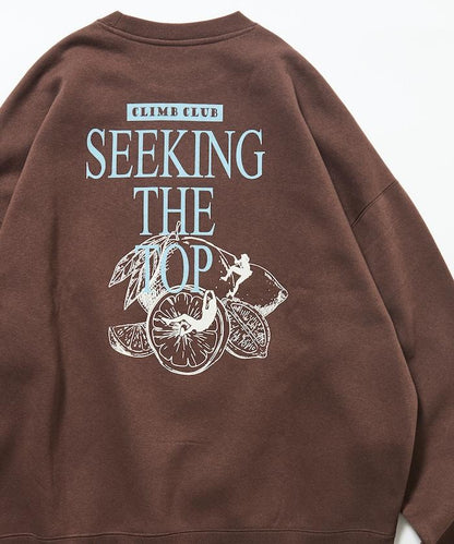 寬鬆版型背部印花圓領衛衣