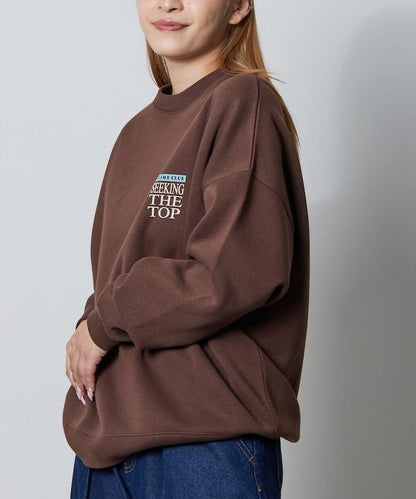 寬鬆版型背部印花圓領衛衣