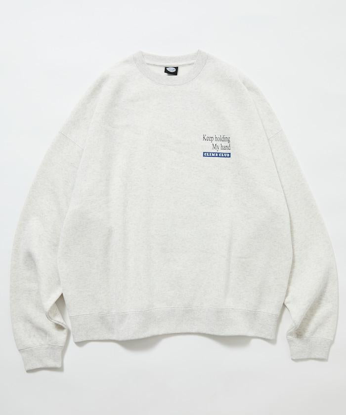 寬鬆版型背面印花圓領衛衣 / CLIMB CLUB Cat