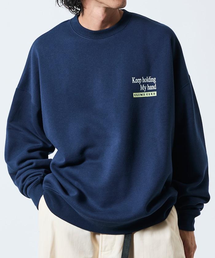 寬鬆版型背面印花圓領衛衣 / CLIMB CLUB Cat