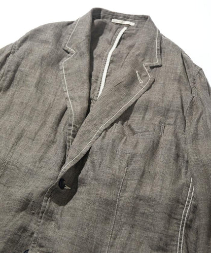 法式亞麻粗花呢修身西裝外套