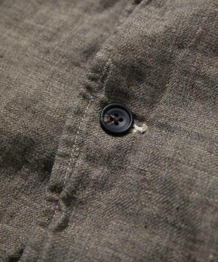 法式亞麻粗花呢修身西裝外套