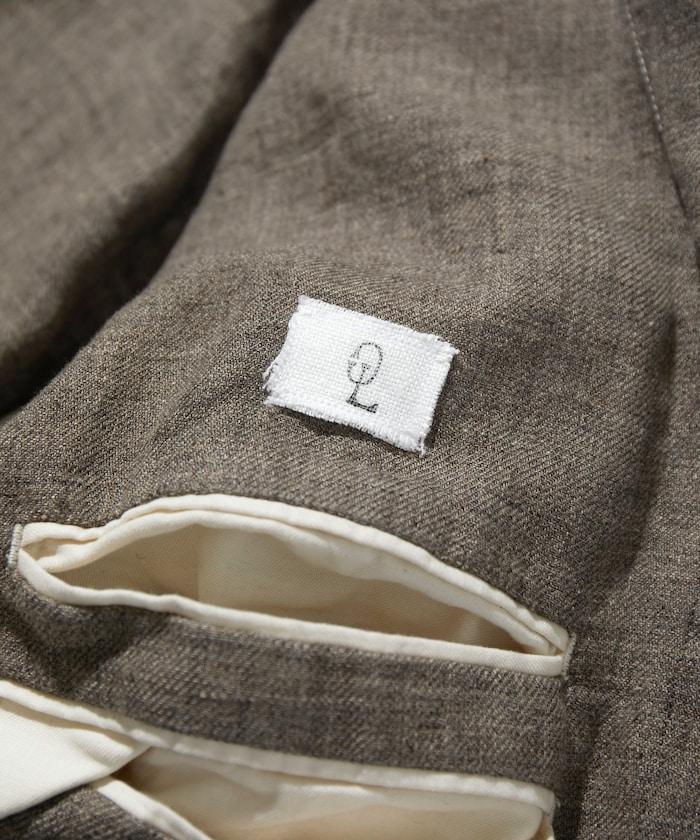 法式亞麻粗花呢修身西裝外套