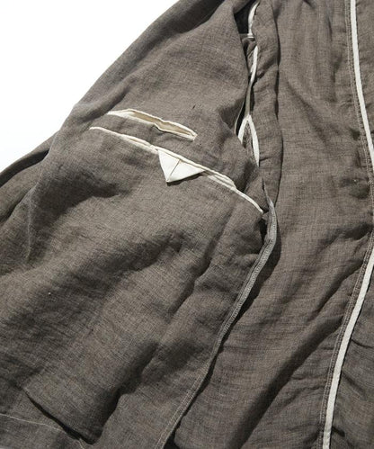 法式亞麻粗花呢修身西裝外套