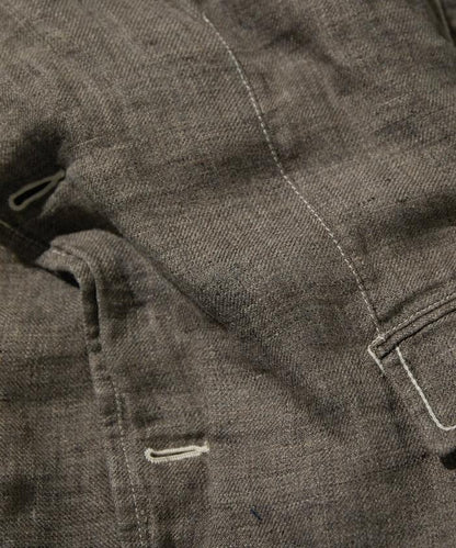 法式亞麻粗花呢修身西裝外套