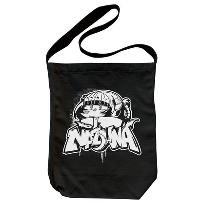 《徹夜之歌》 第二季_納茲娜 塗鴉藝術單肩托特包/黑色