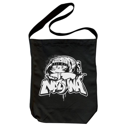 《徹夜之歌》 第二季_納茲娜 塗鴉藝術單肩托特包/黑色