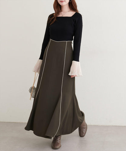 荷葉邊袖針織衫