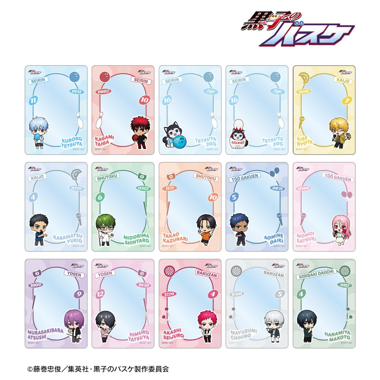 《黑子的籃球》Q版角色 B8硬質卡套（單品/全套BOX）【BOX/15包入】