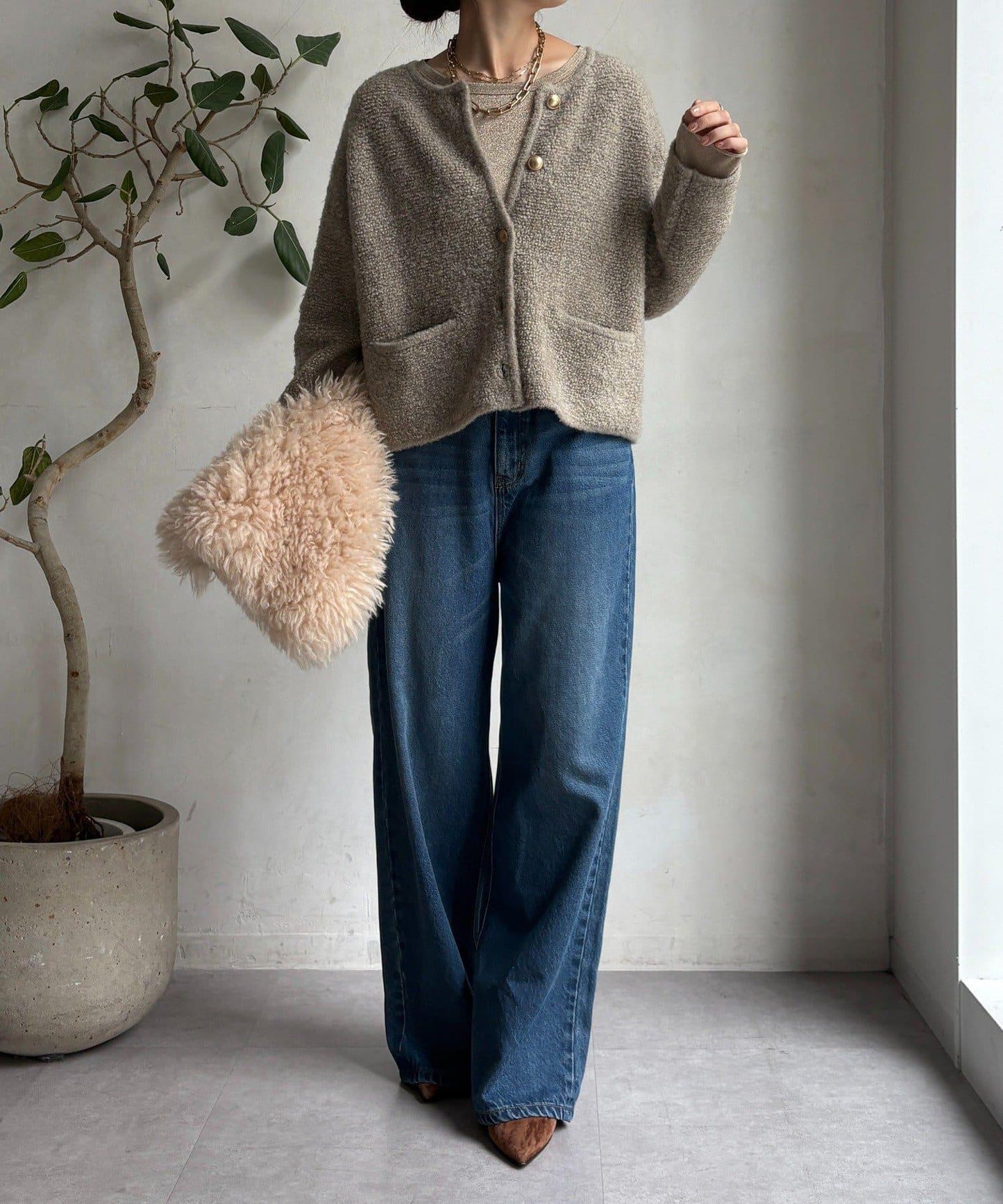 圈圈紗針織夾克