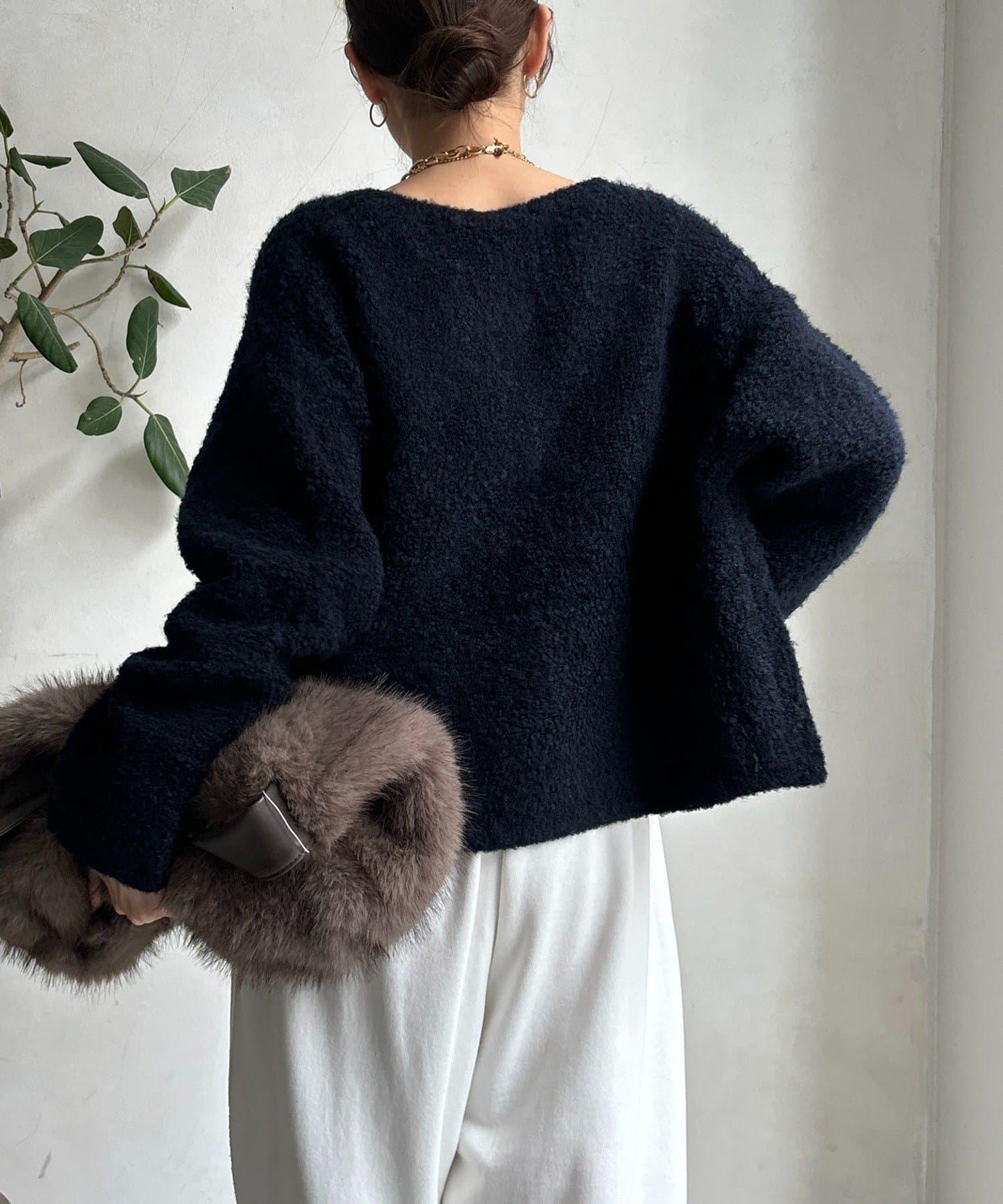 圈圈紗針織夾克