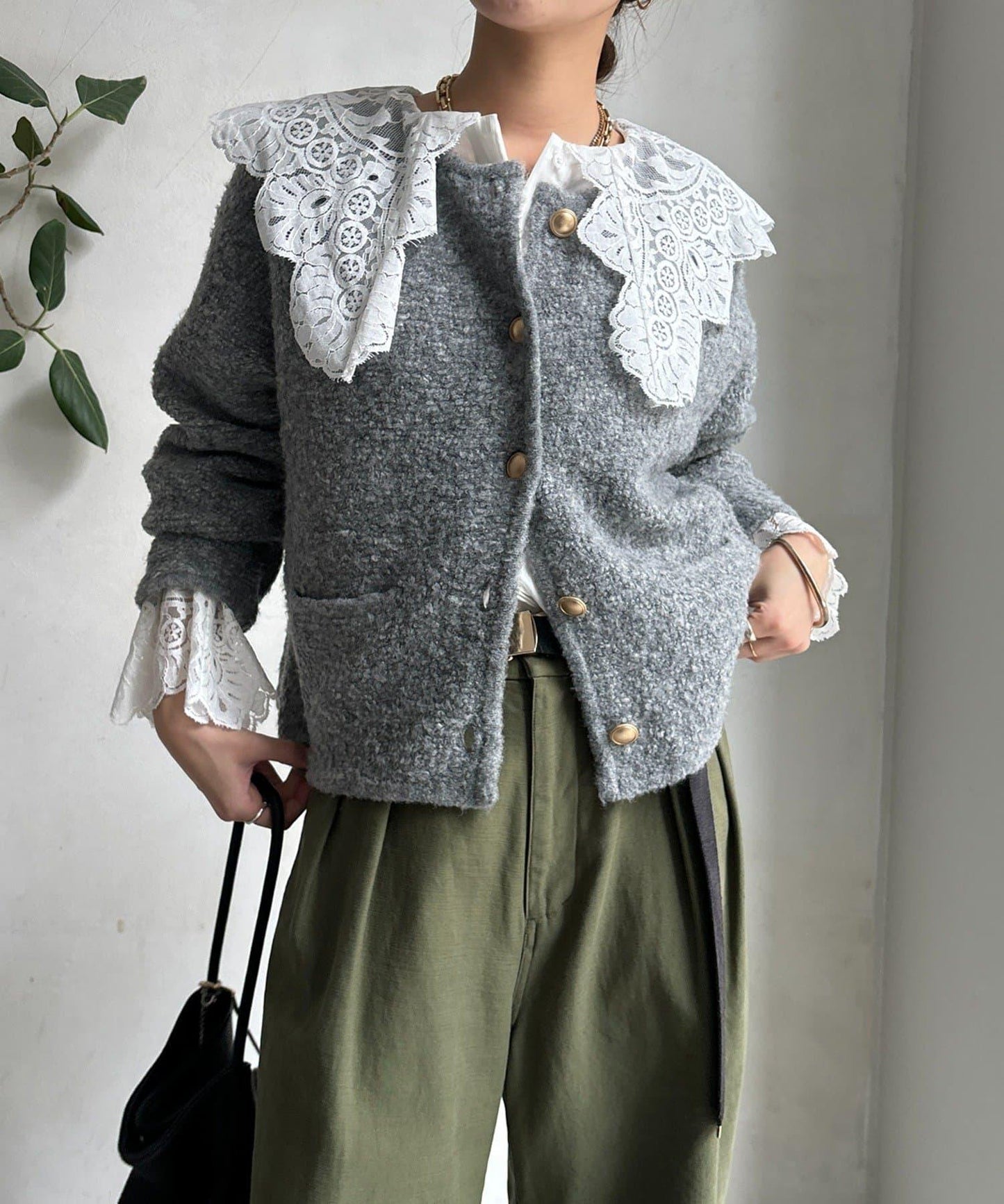 圈圈紗針織夾克