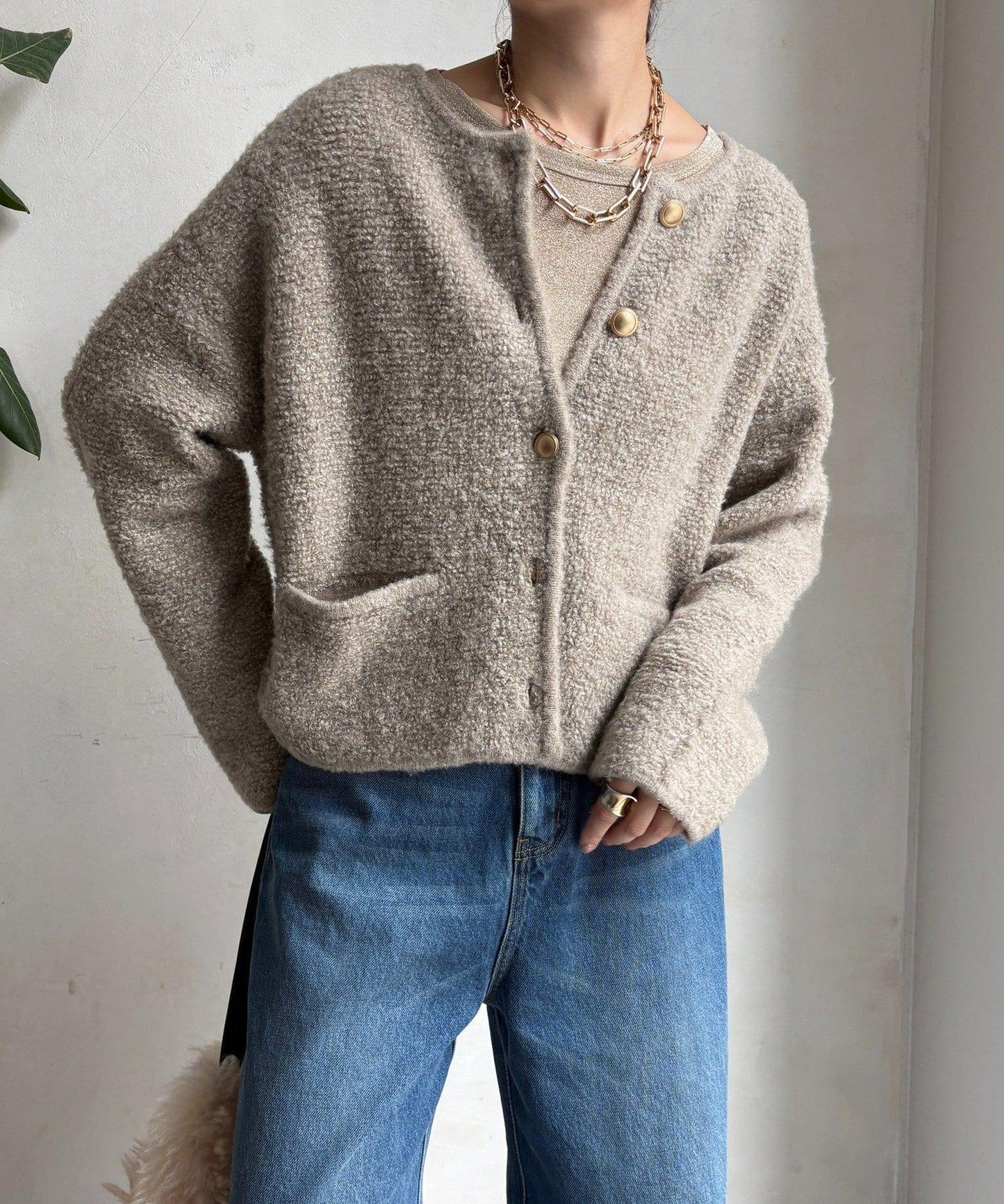 圈圈紗針織夾克