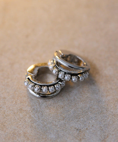 珍珠雙層線條耳夾/耳骨夾