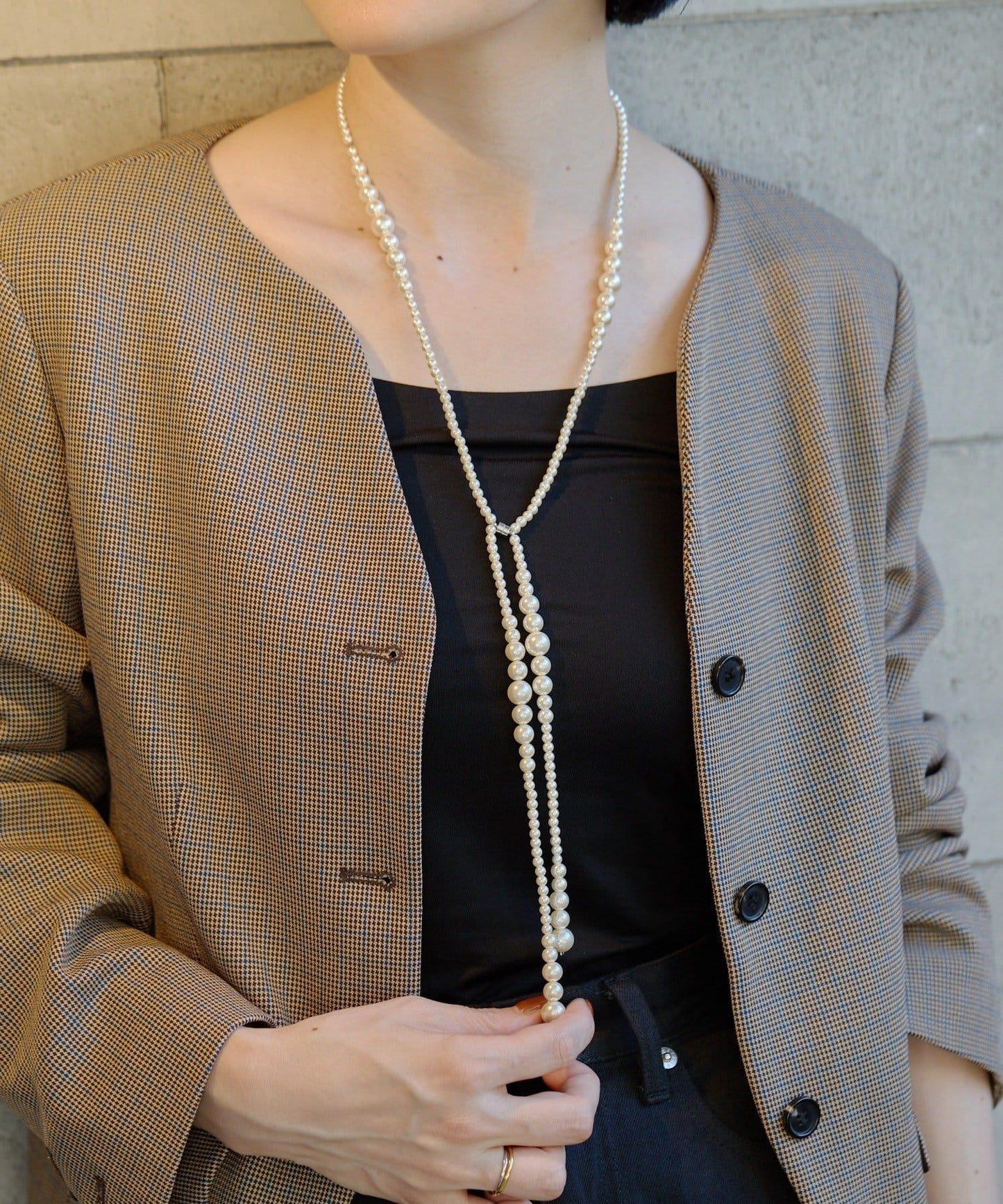 漸變珍珠磁性項鍊