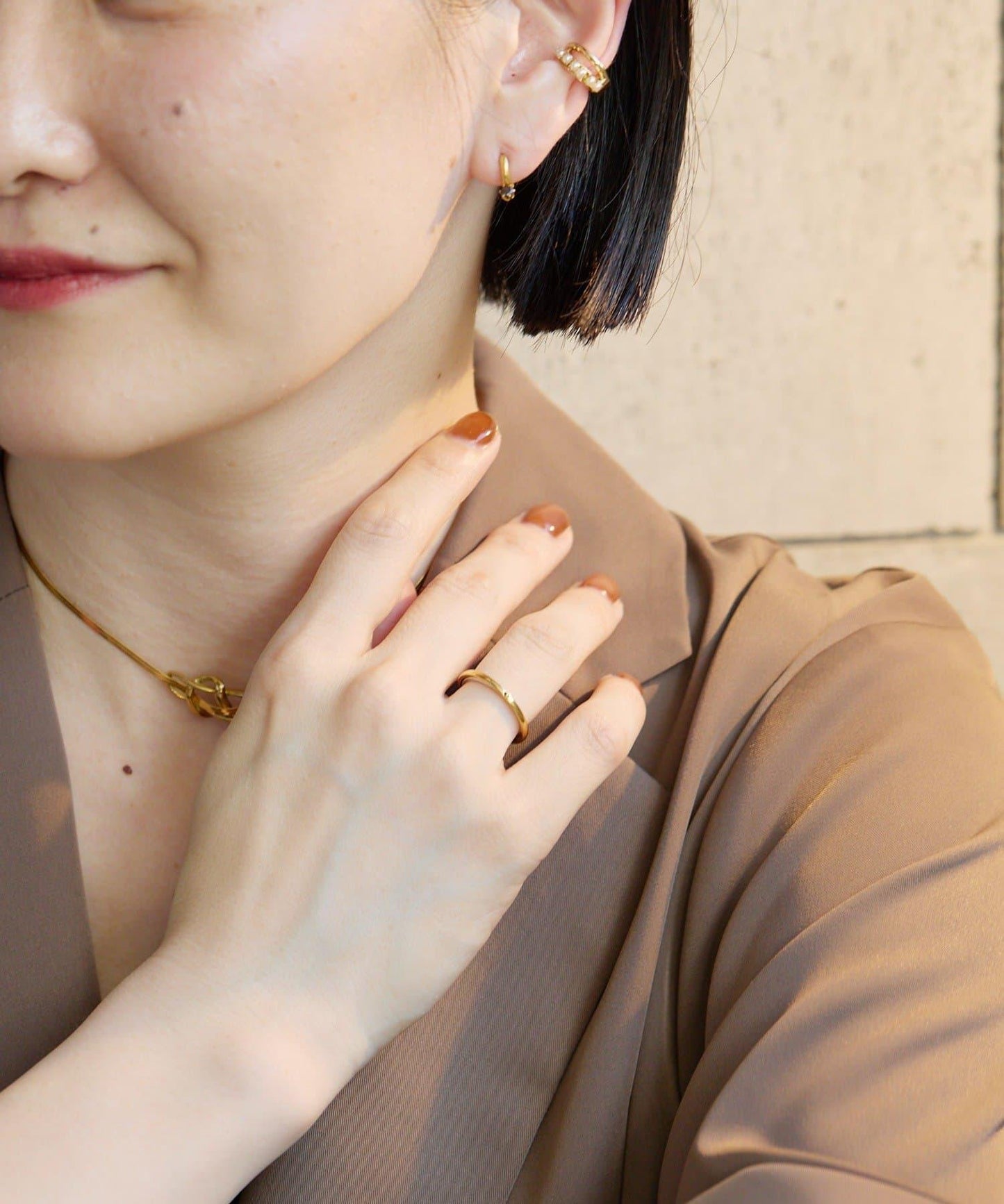 金屬過敏適用/不鏽鋼雙色可動戒指