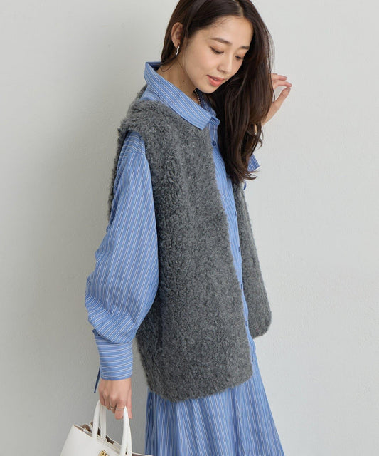 《主役級單品》羊毛感針織背心