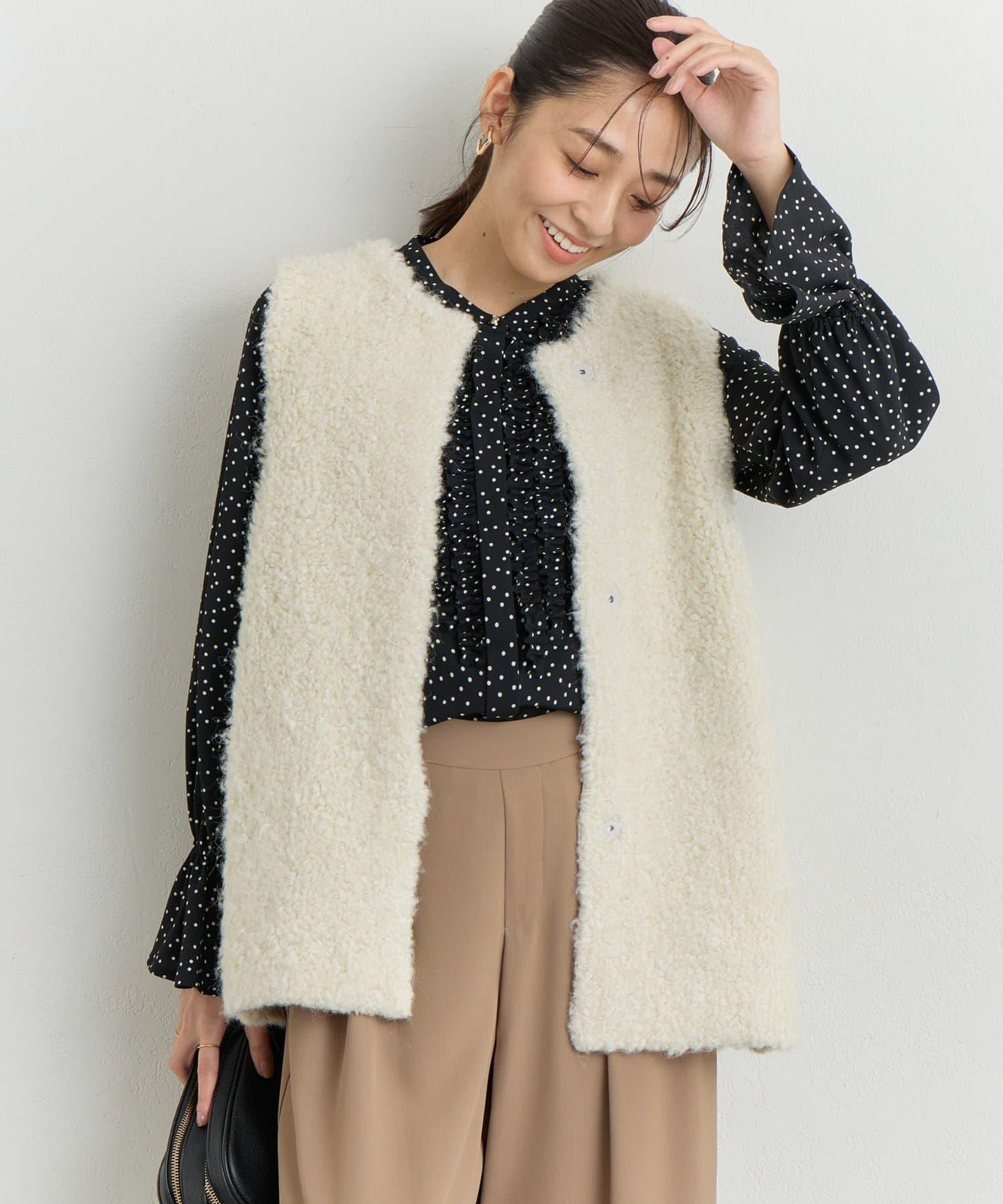 《主役級單品》羊毛感針織背心