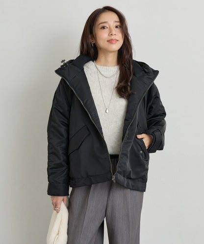 大人休閒風尼龍中棉連帽MA-1夾克