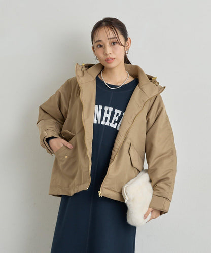 大人休閒風尼龍中棉連帽MA-1夾克