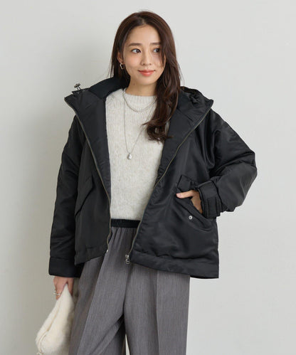 大人休閒風尼龍中棉連帽MA-1夾克