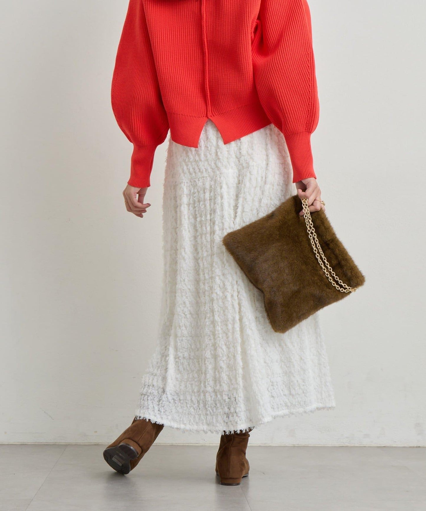 大人可愛流蘇提花半身裙