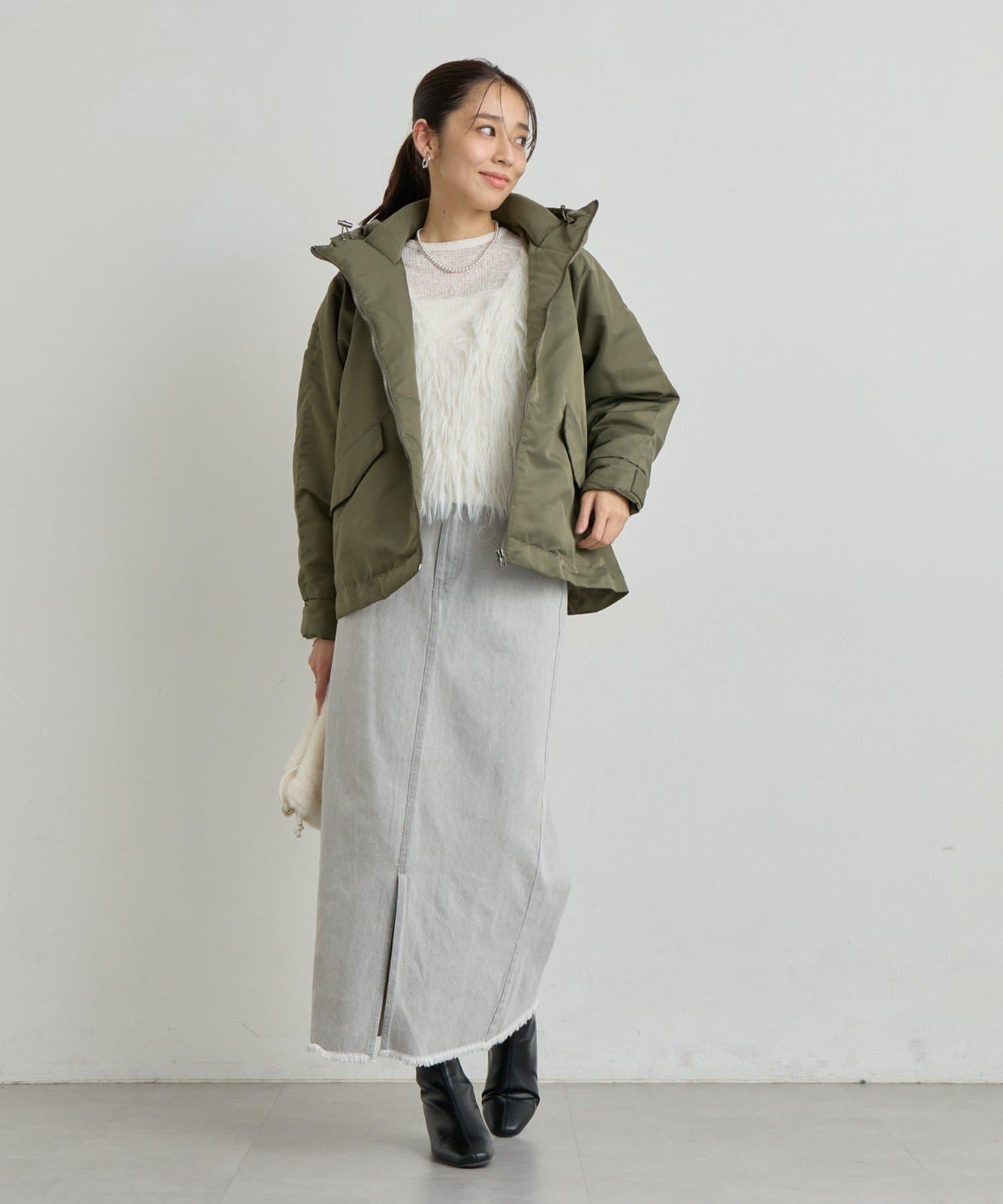 大人休閒風尼龍中棉連帽MA-1夾克