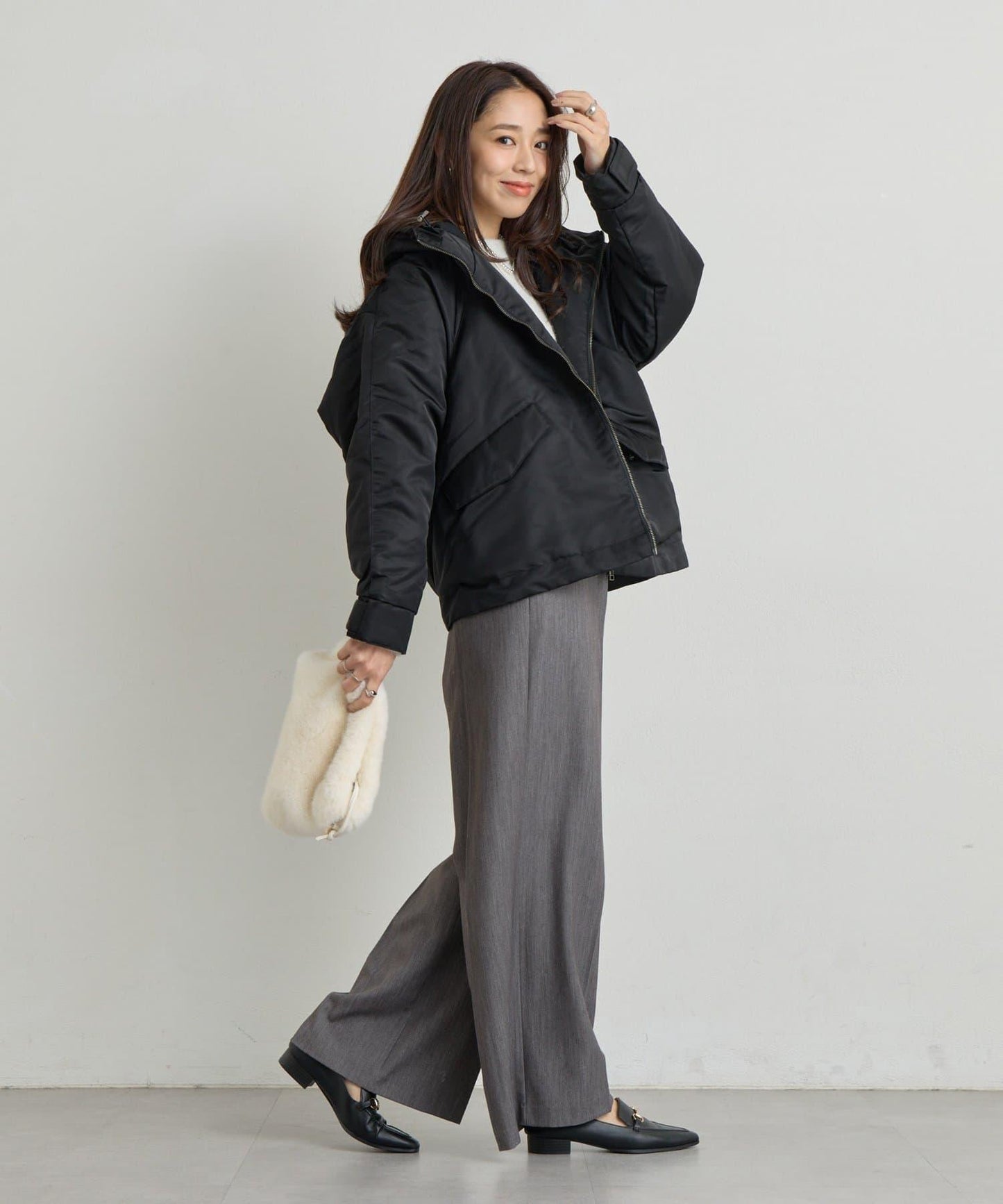 大人休閒風尼龍中棉連帽MA-1夾克