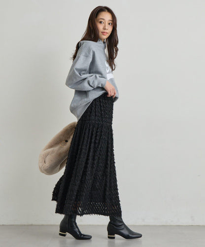 大人可愛流蘇提花半身裙