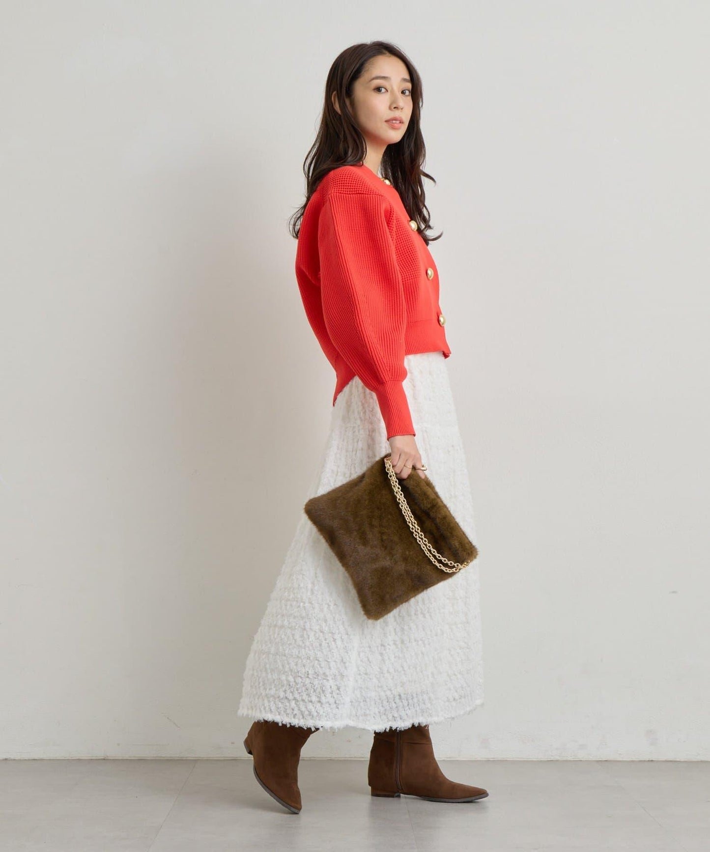 大人可愛流蘇提花半身裙