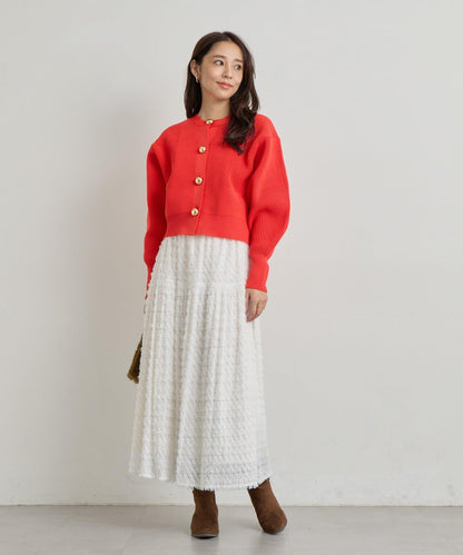 大人可愛流蘇提花半身裙