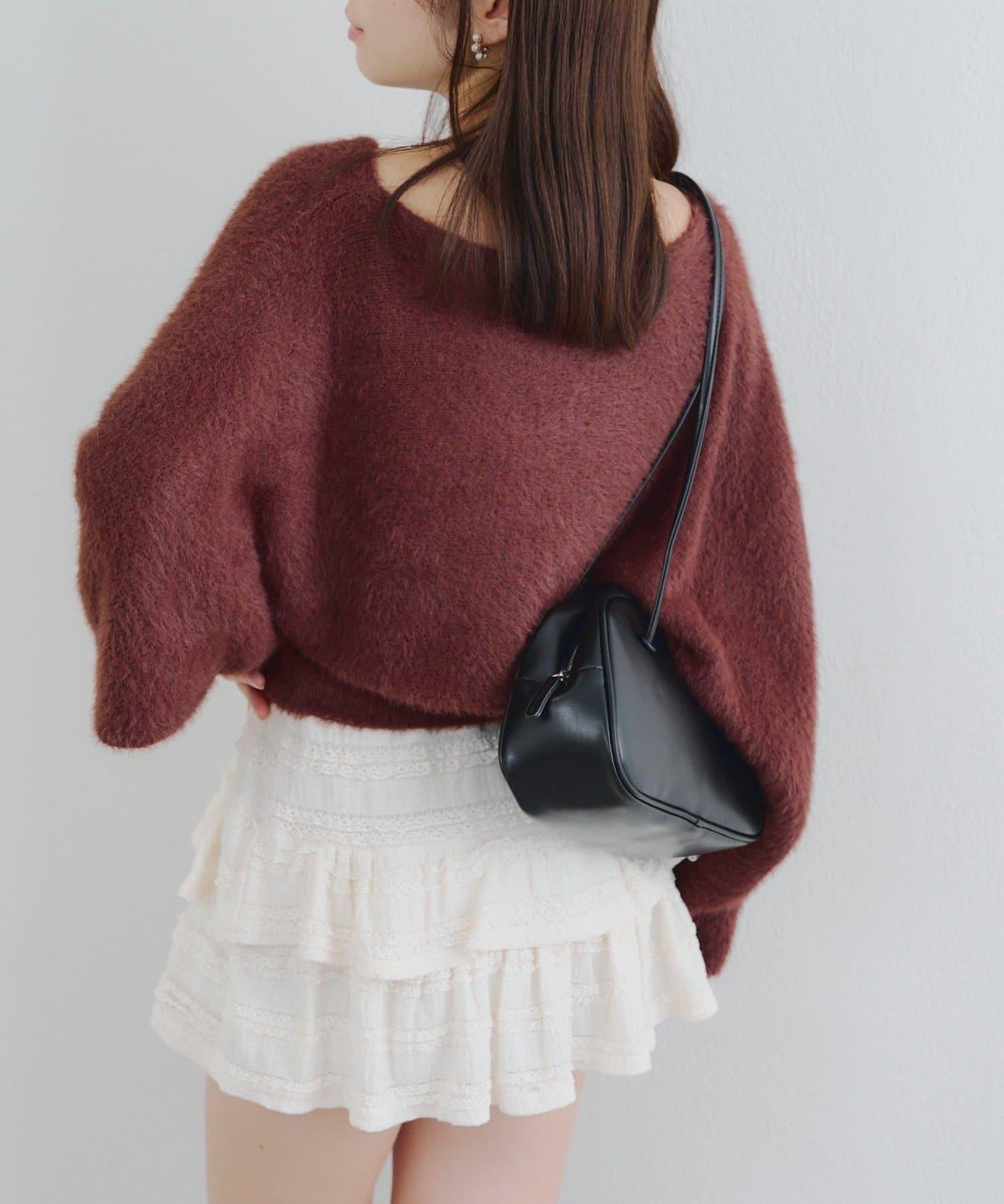 【2件套】吊帶+蝴蝶結羽毛針織衫