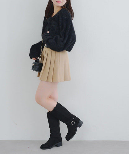 【2件套】吊帶+蝴蝶結羽毛針織衫