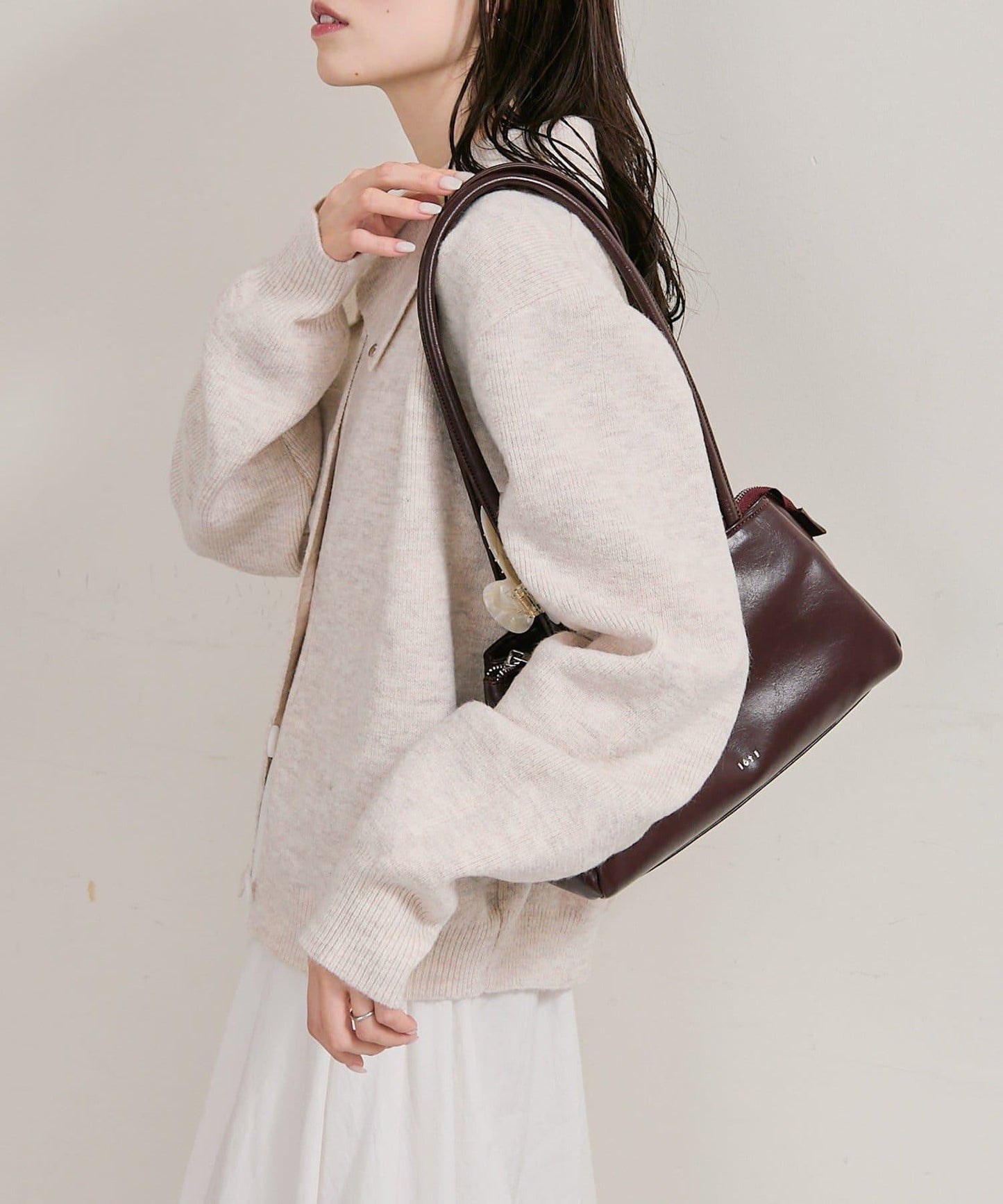 帶領片針織開衫