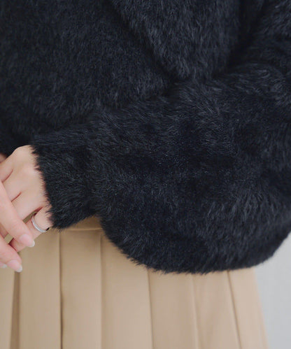 【2件套】吊帶+蝴蝶結羽毛針織衫