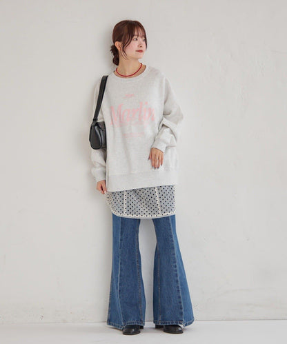 波點網紗吊帶長款上衣