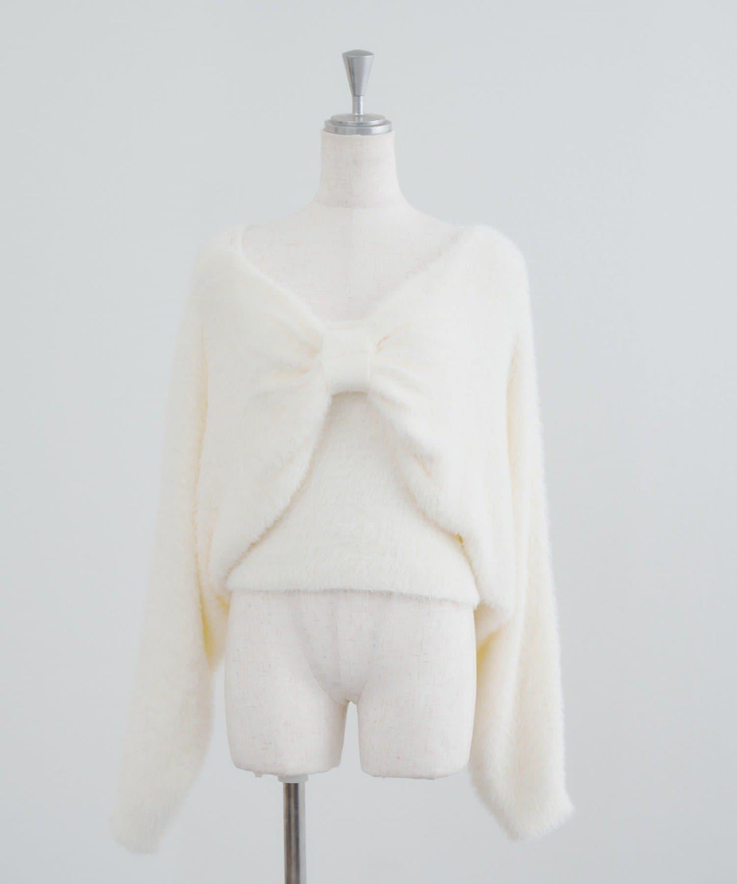 【2件套】吊帶+蝴蝶結羽毛針織衫