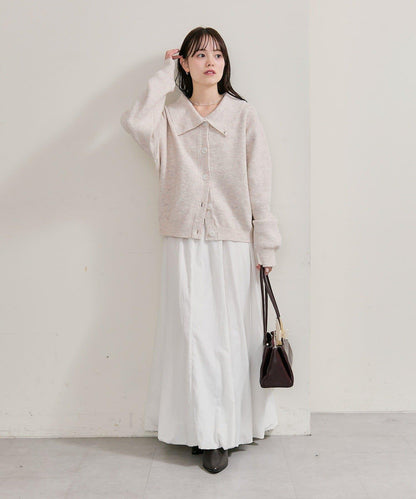 帶領片針織開衫