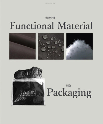 【TAION/TAION】山系可雙面穿羽絨×羊羔絨圍巾