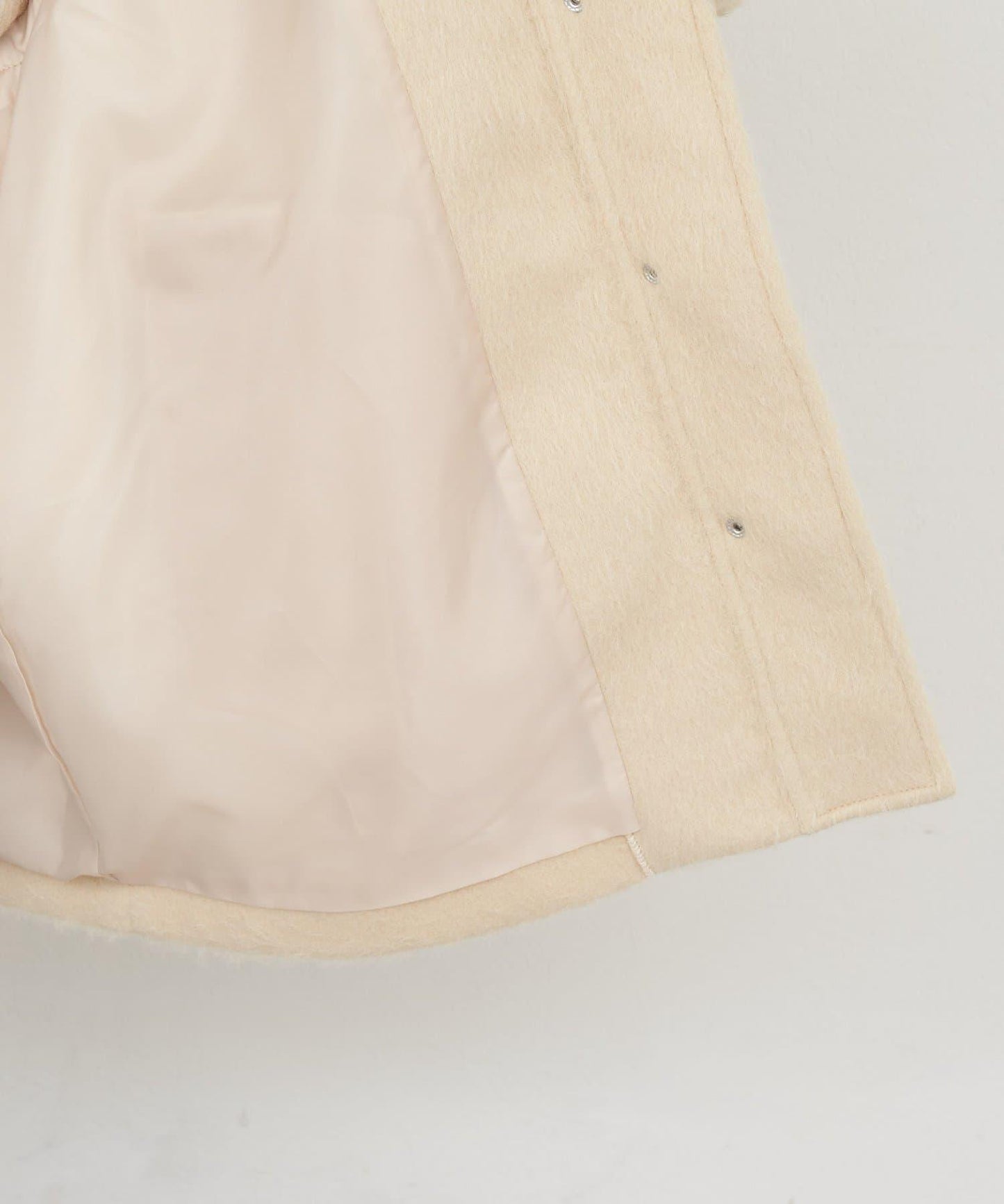 可拆卸毛絨袖立領中長款外套