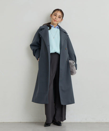 《ふんわり暖か》羊駝絨感插肩袖針織衫