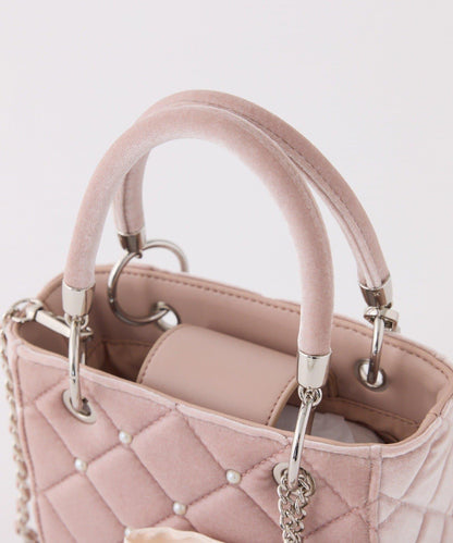 帶吊飾絎縫鉚釘迷你包