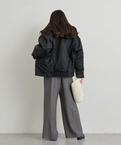 《ふんわり暖か》羊駝絨感插肩袖針織衫