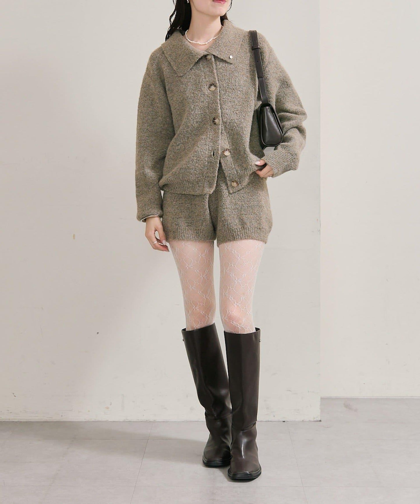 限時特惠!! 今日23:59截止 帶裝飾牌針織褲