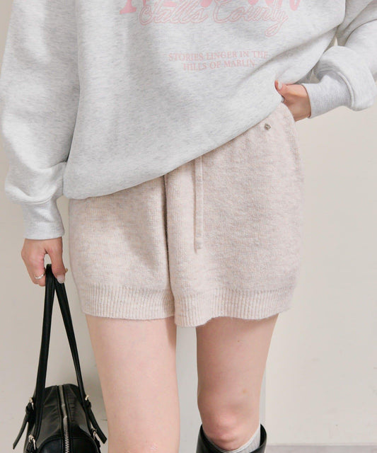 限時特惠!! 今日23:59截止 帶裝飾牌針織褲